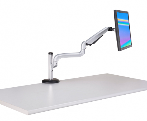 Gas Spring Single Monitor Arm Desk Mount for LCD Screen up to 27 inches